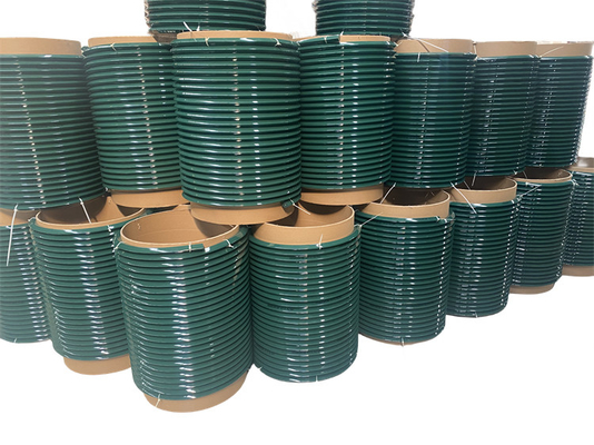 Green Color Polyurethane PU Ridge Top Belt Pentagon Belting 90 A Shore Hardness