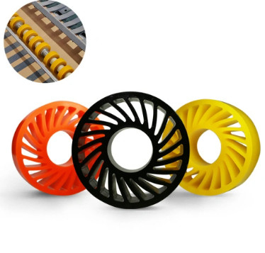 Industrial Cast Polyurethane Products Paper Feeding PU Sun Wheel Pressure Wheels