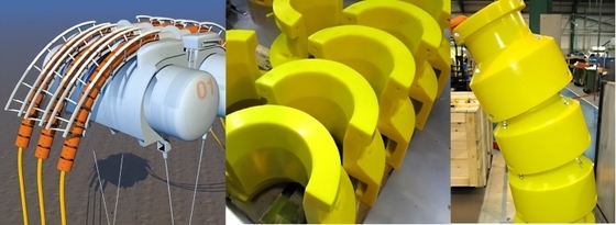 Custom PU Bend Limiter / Polyurethane Bend Restrictor Use For Submarine Cable Protection