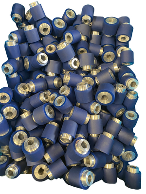 90 A Shore Hardness Polyurethane PU Coated Wheels Anti Corrosion For Transmission