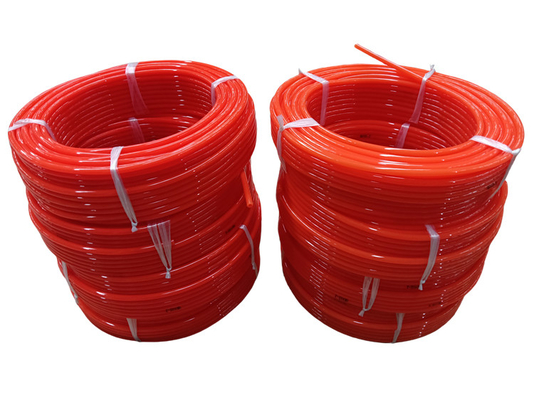 Polyurethane Red Color PU Round Belt 90 A Shore Hardness Custom Logo