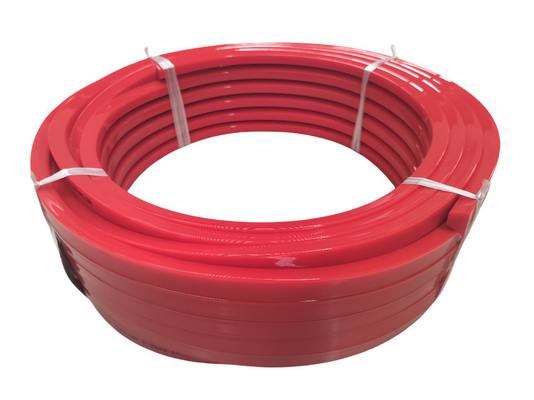 Long Lasting Red PU V Belt 88A Shore Hardness For Mechanical Transmission