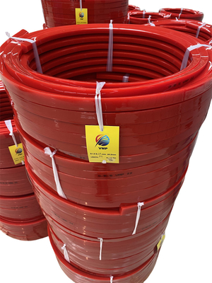 Long Lasting Red PU V Belt 88A Shore Hardness For Mechanical Transmission