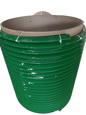 Green Color Polyurethane PU Ridge Top Belt Pentagon Belting 90 A Shore Hardness