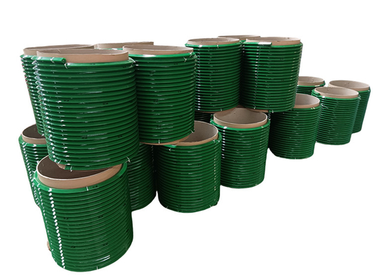Green Color Polyurethane PU Ridge Top Belt Pentagon Belting 90 A Shore Hardness