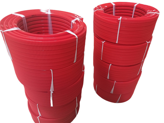Red Color Polyurethane PU Supergrip Belt For Ceramic Transmission Line