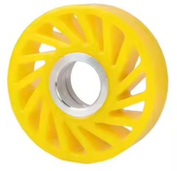 Yellow Polyurethane Sun Wheel For Printing Industry Sheet Feeding Wear Resistant