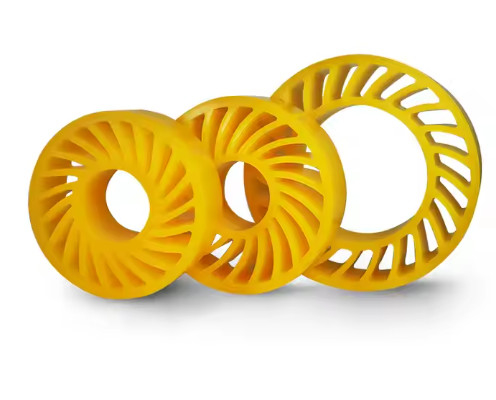 Yellow Polyurethane Sun Wheel For Printing Industry Sheet Feeding Wear Resistant