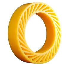 65A Hardness Wear Resistant Cast Polyurethane Products Red Yellow Polyurethane Paper Press Wheel